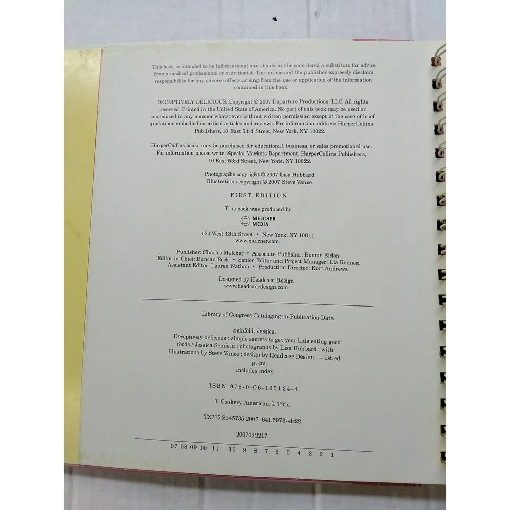Deceptively Delicious Jessica Seinfeld Cookbook Kids Healthy Recipes 1st Edition